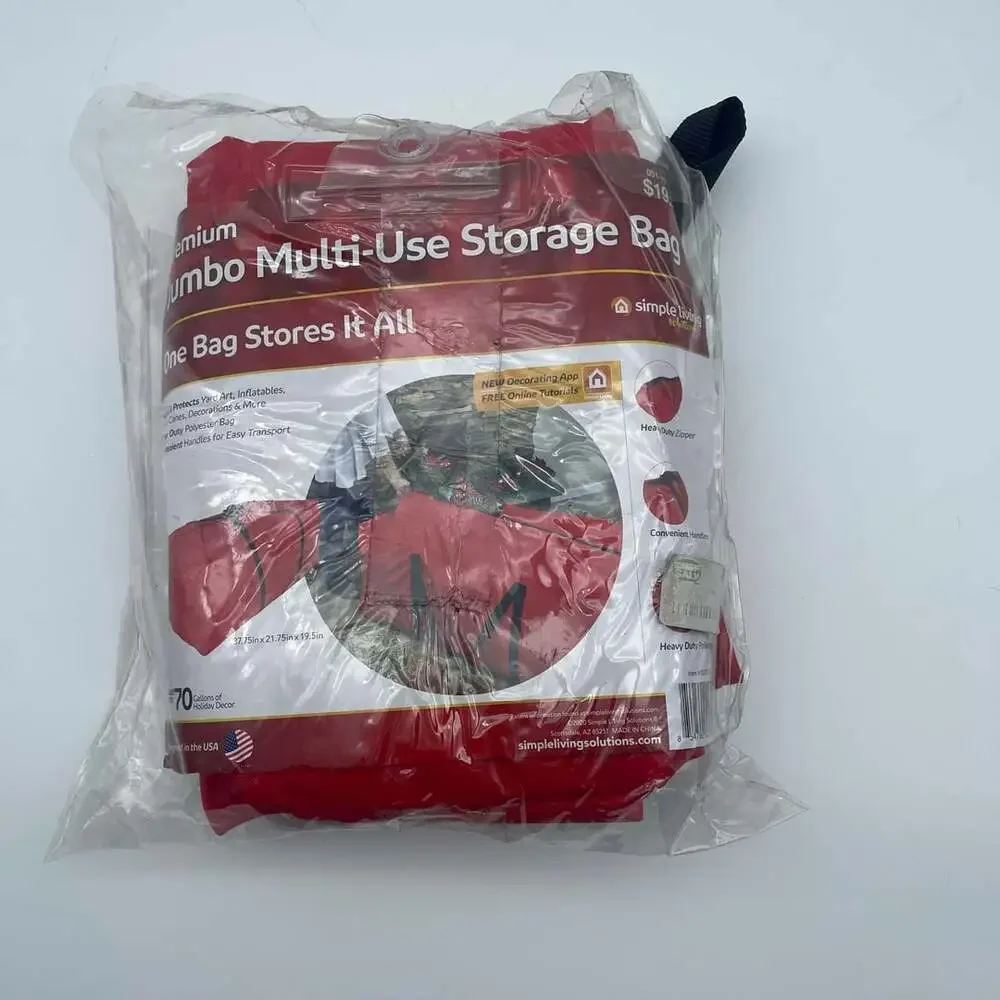 Simple Living Solutions Premium Jumbo Multi-Use Storage Bag 70 Gallons Red